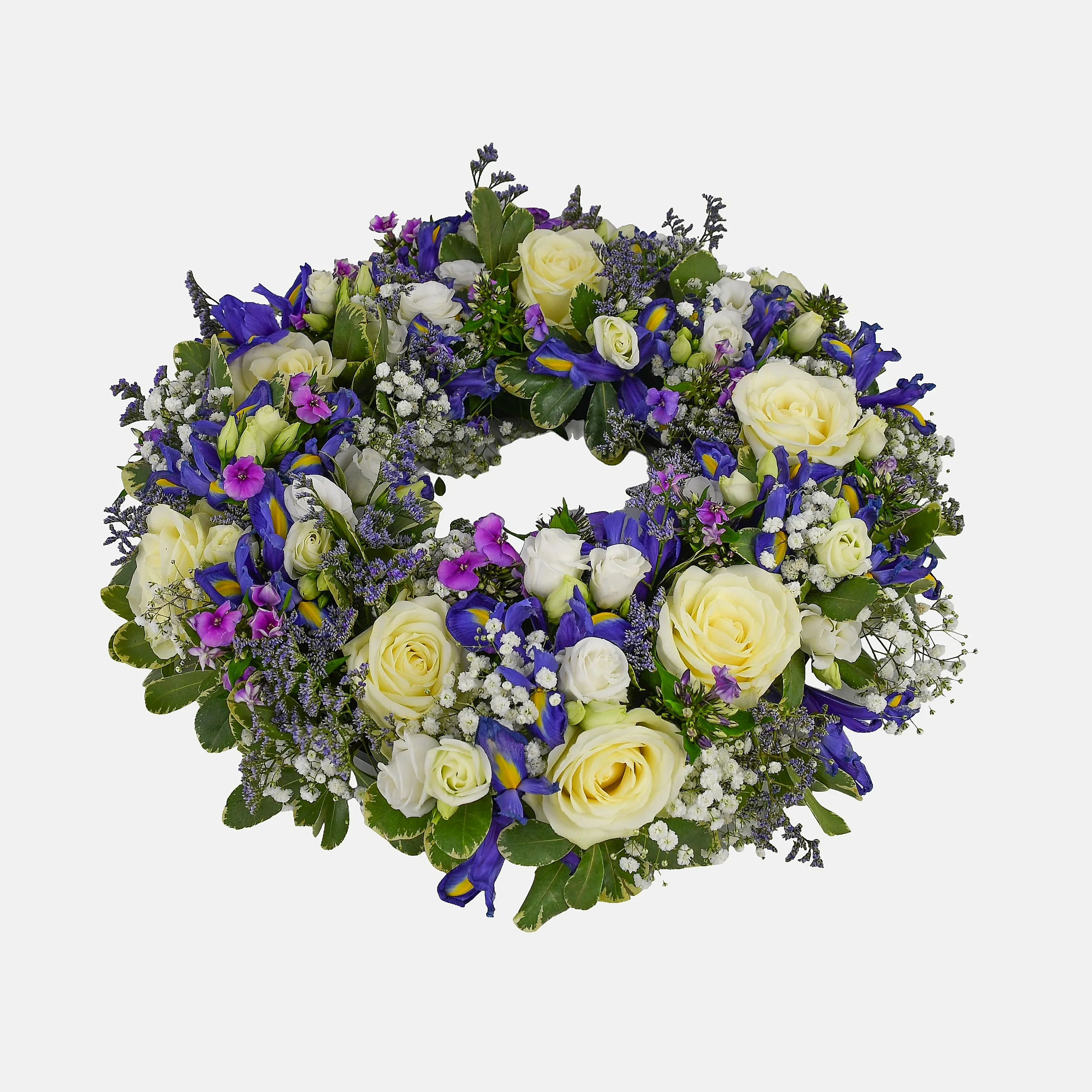 Purple and White Wreath