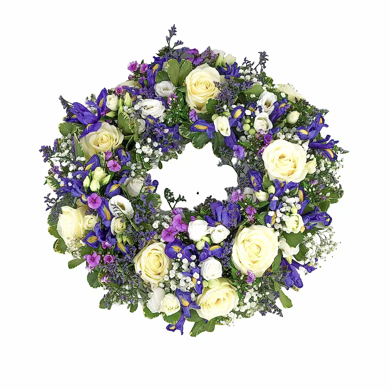 Purple and White Wreath