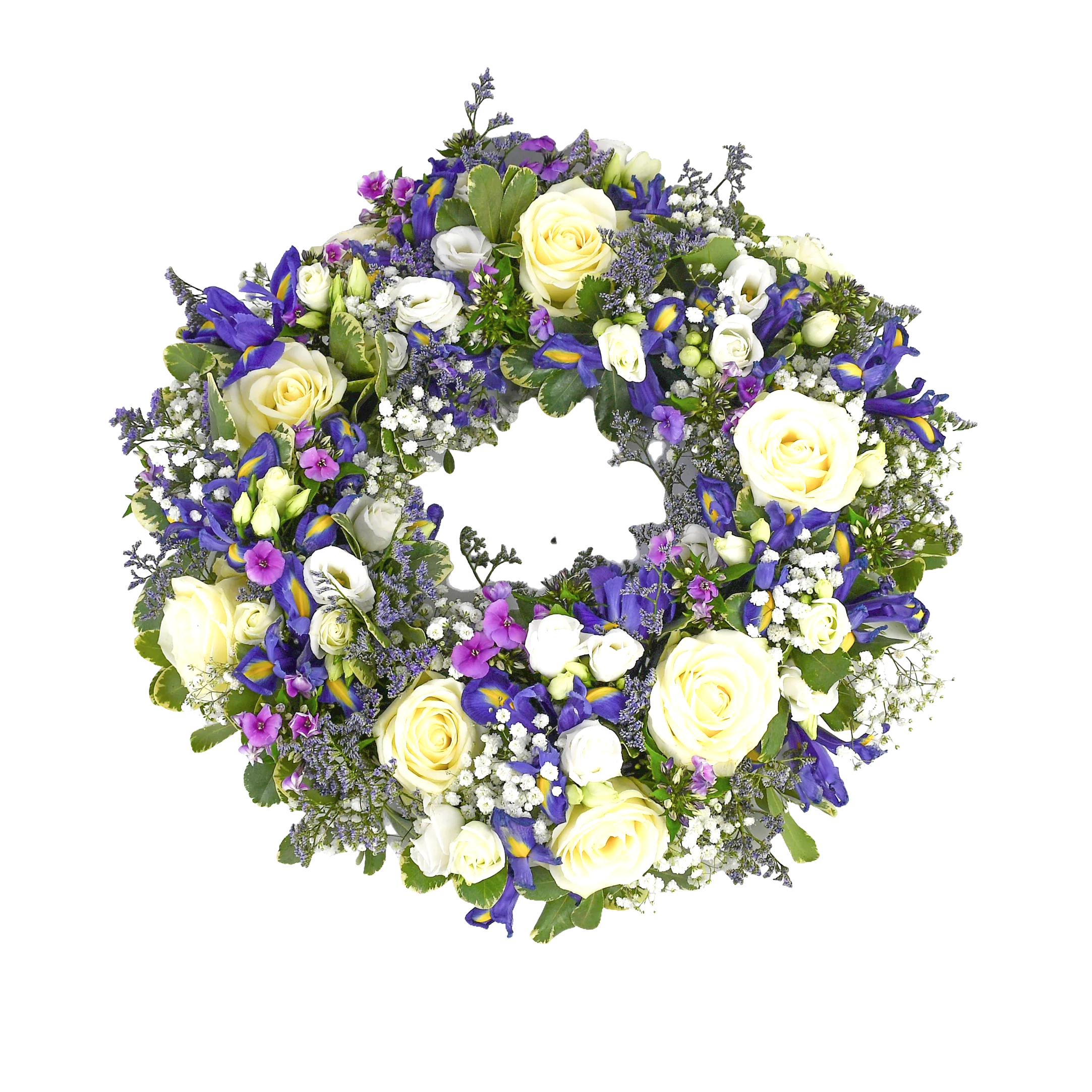 Purple and White Wreath