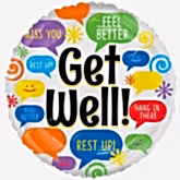 Get Well Balloon (18inch)  Flowers & Plants Co