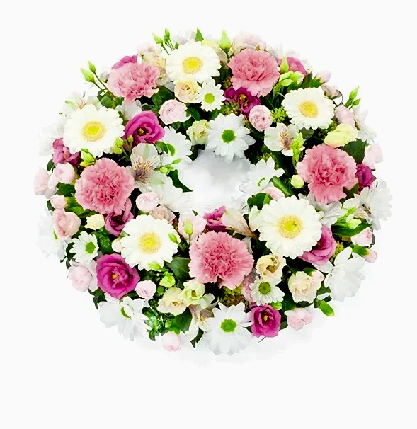 Pink and White Wreath