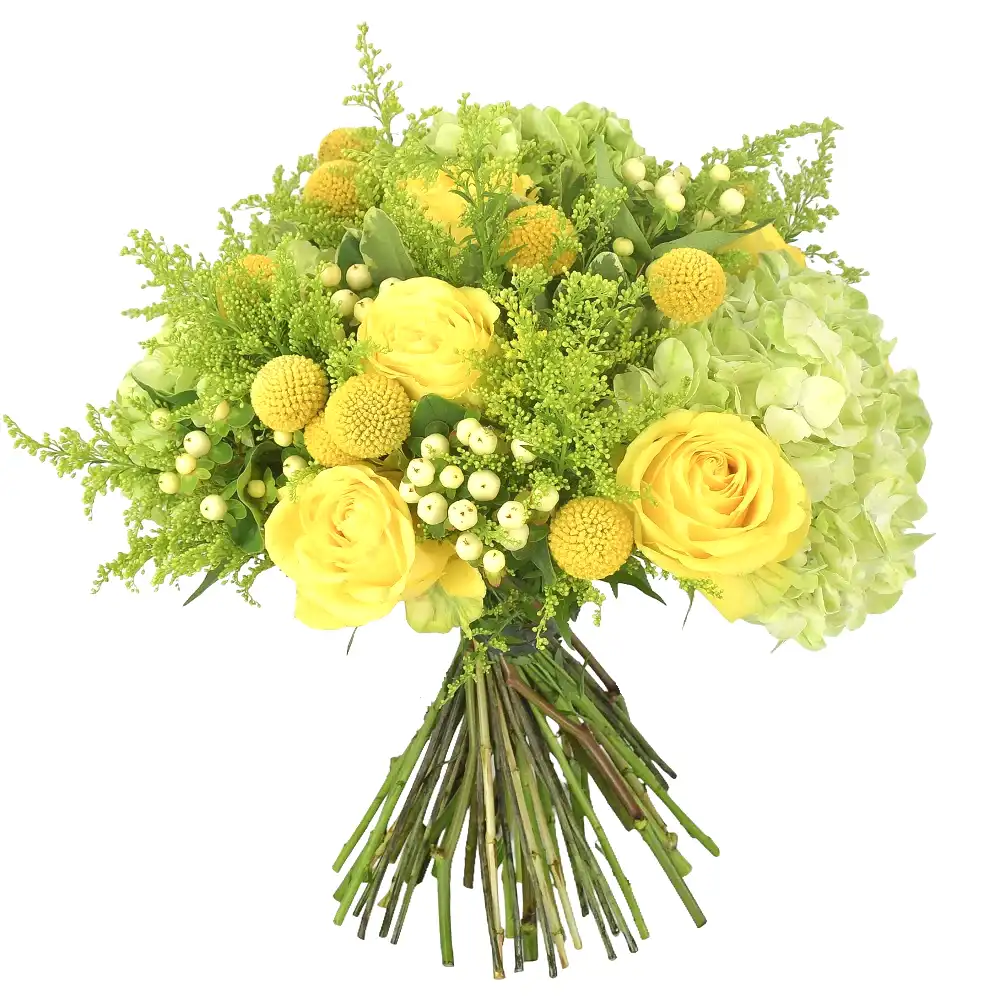 yellow bouquet by local florist
