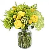 yellow roses bouquet in a vase