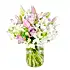 pastel colours flower arrangement in a vase - delivered by local florist