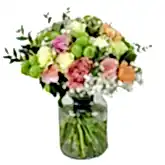 colourful bouquet in a vase