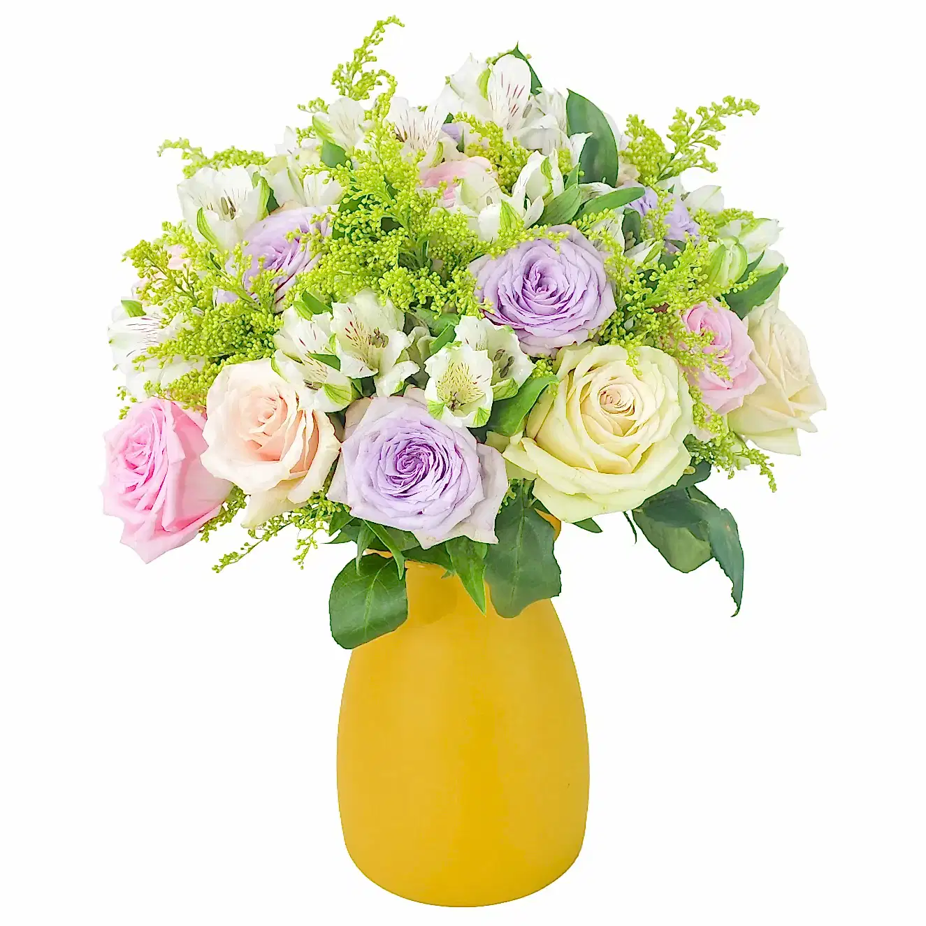 pastel passion floral design in a vase